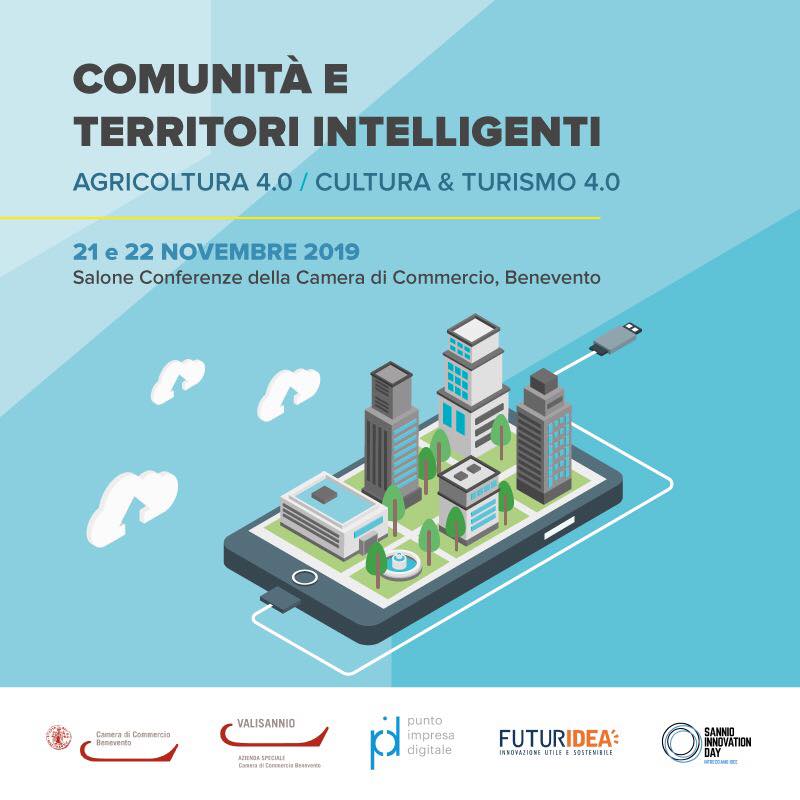 alt="Locandina comunità e territori intelligenti in Benevento"